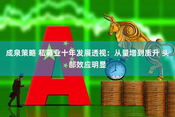 成泉策略 私募业十年发展透视：从量增到质升 头部效应明显